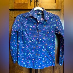 Cruel brand girls rodeo western button down. (Large/10)